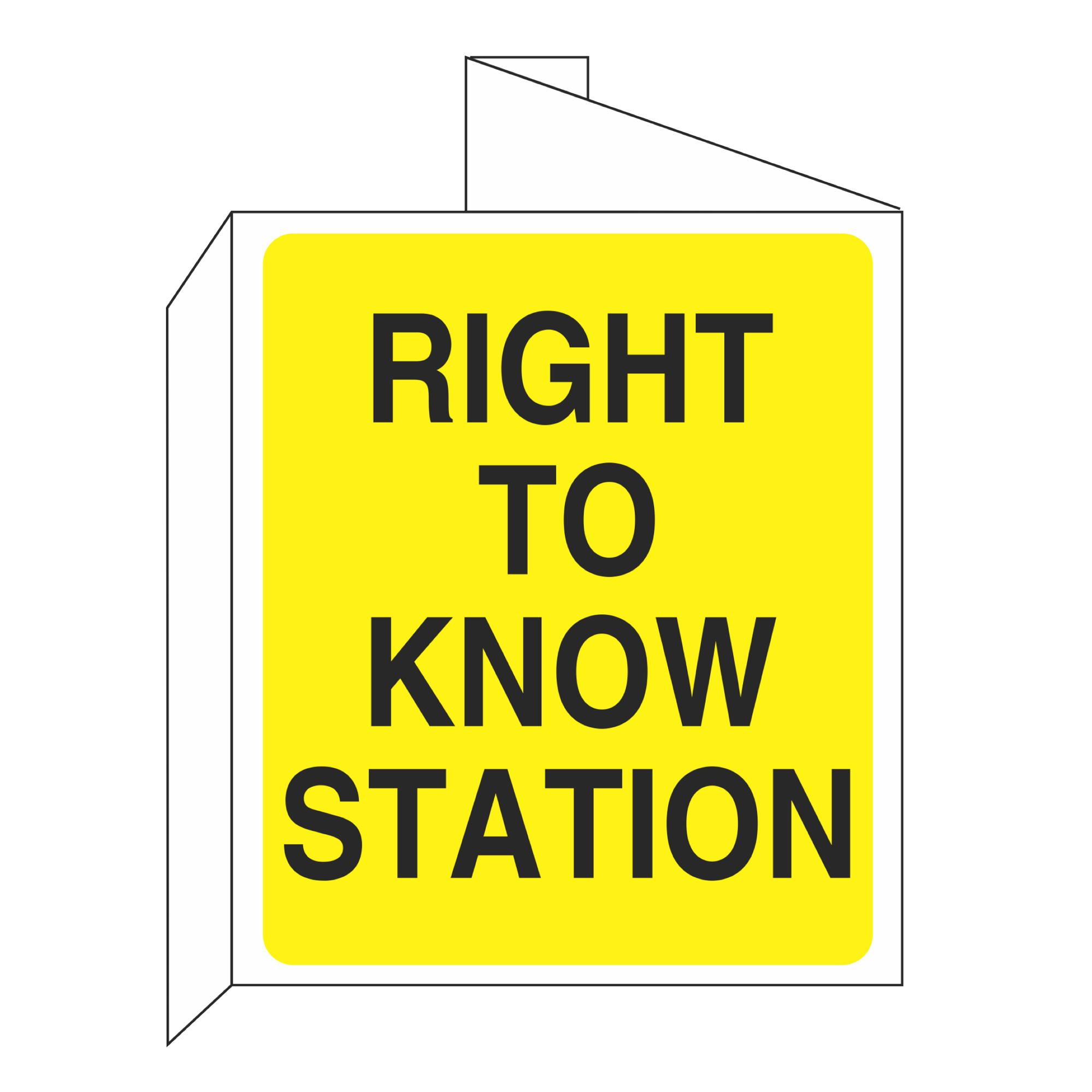 3D Right To Know Wall Sign 10 x14 inches | Carlton Industries