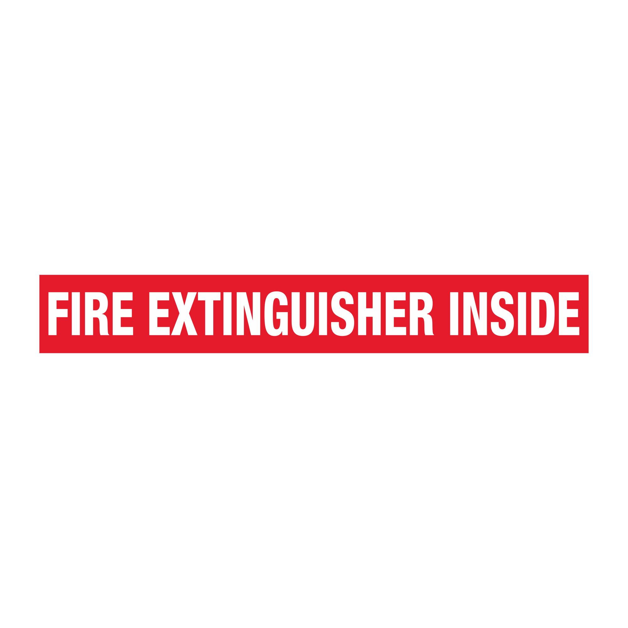 Fire Extinguisher Inside Decal Carlton Industries 7695