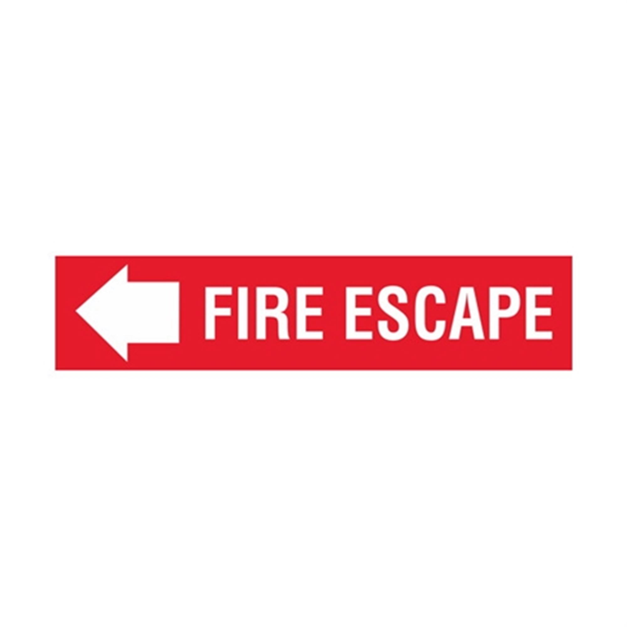 Fire Escape Left Arrow - Vinyl Decal - 4 x 18 | Carlton Industries