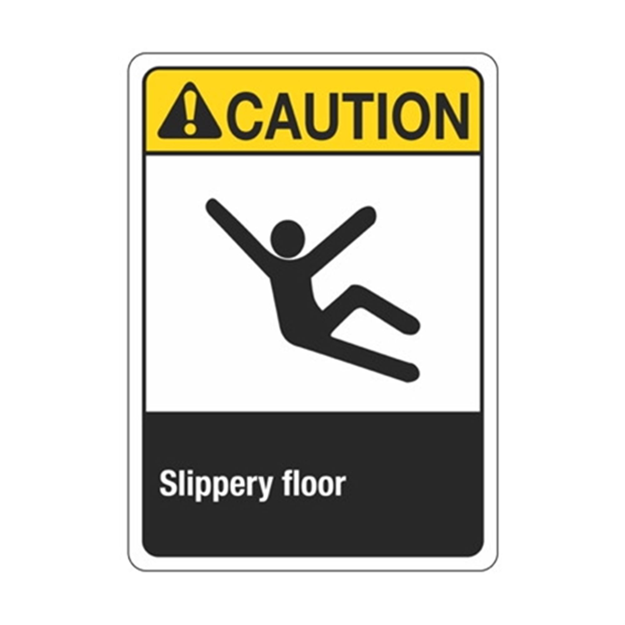 ANSI Caution Slippery Floor Sign - Graphic | Carlton Industries