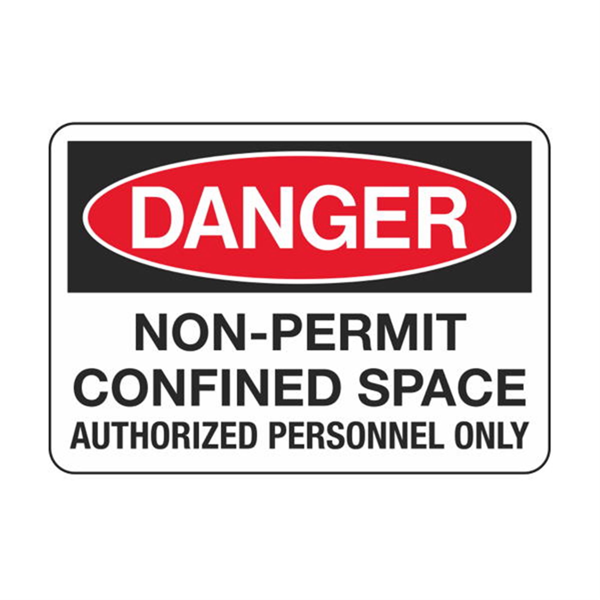 Non-Permit Confined Space - Vinyl Decal 3-1/2 x 5