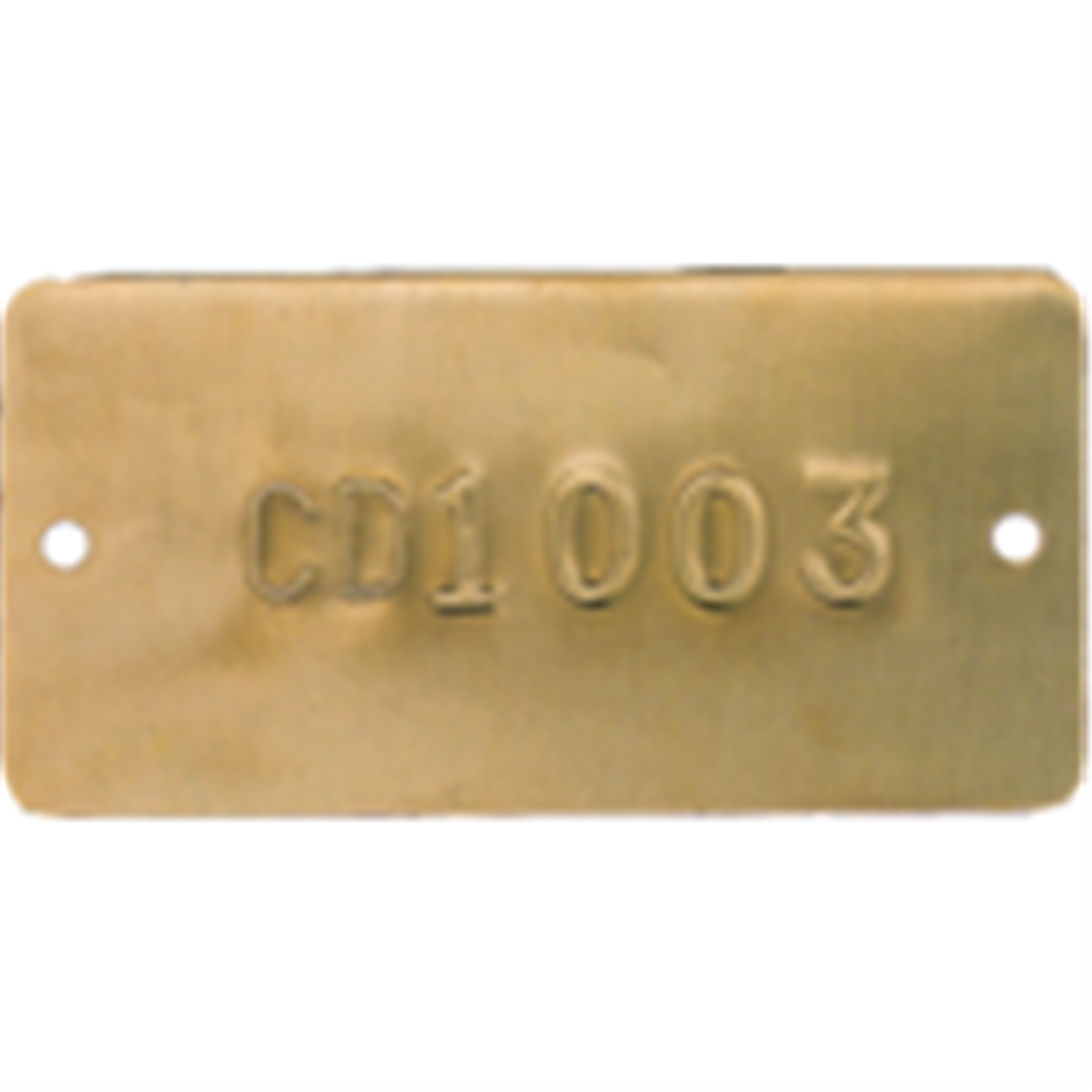 Embossed Metal Tags Letter and Numbered Brass Carlton Industries