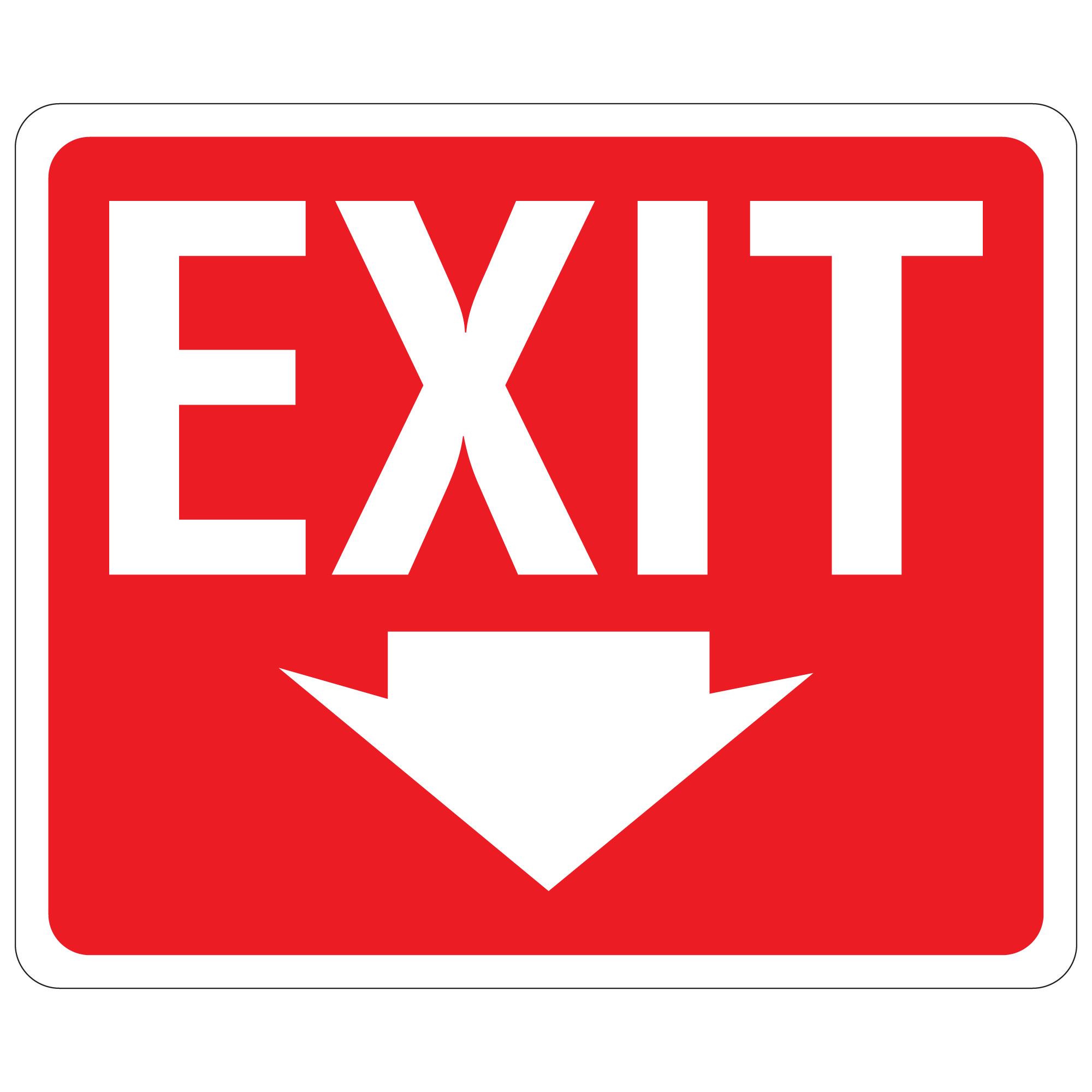 EXIT Down Arrow Sign | Carlton Industries