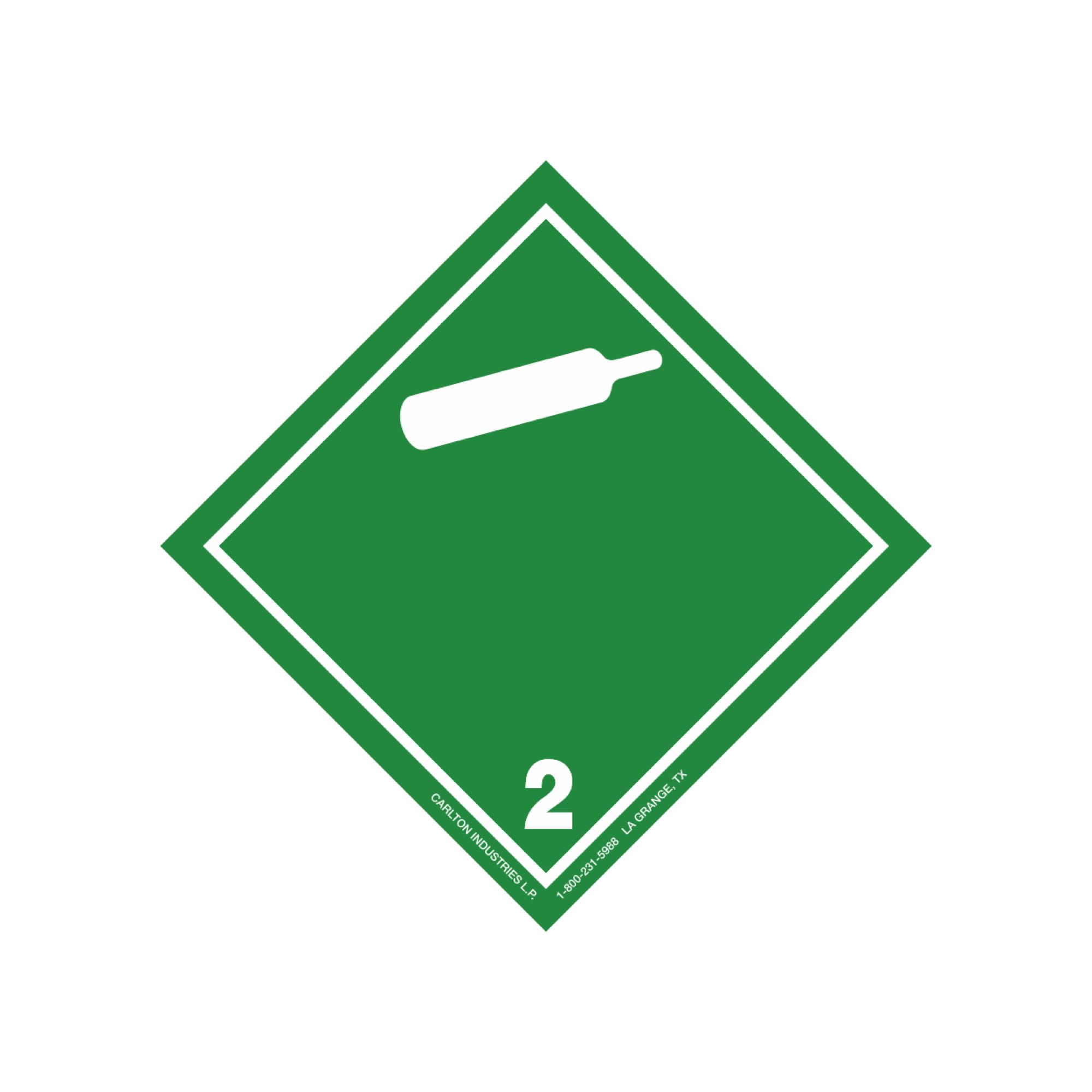 Ghs Class Non Flammable Gas Label Transport Pictogram Inch