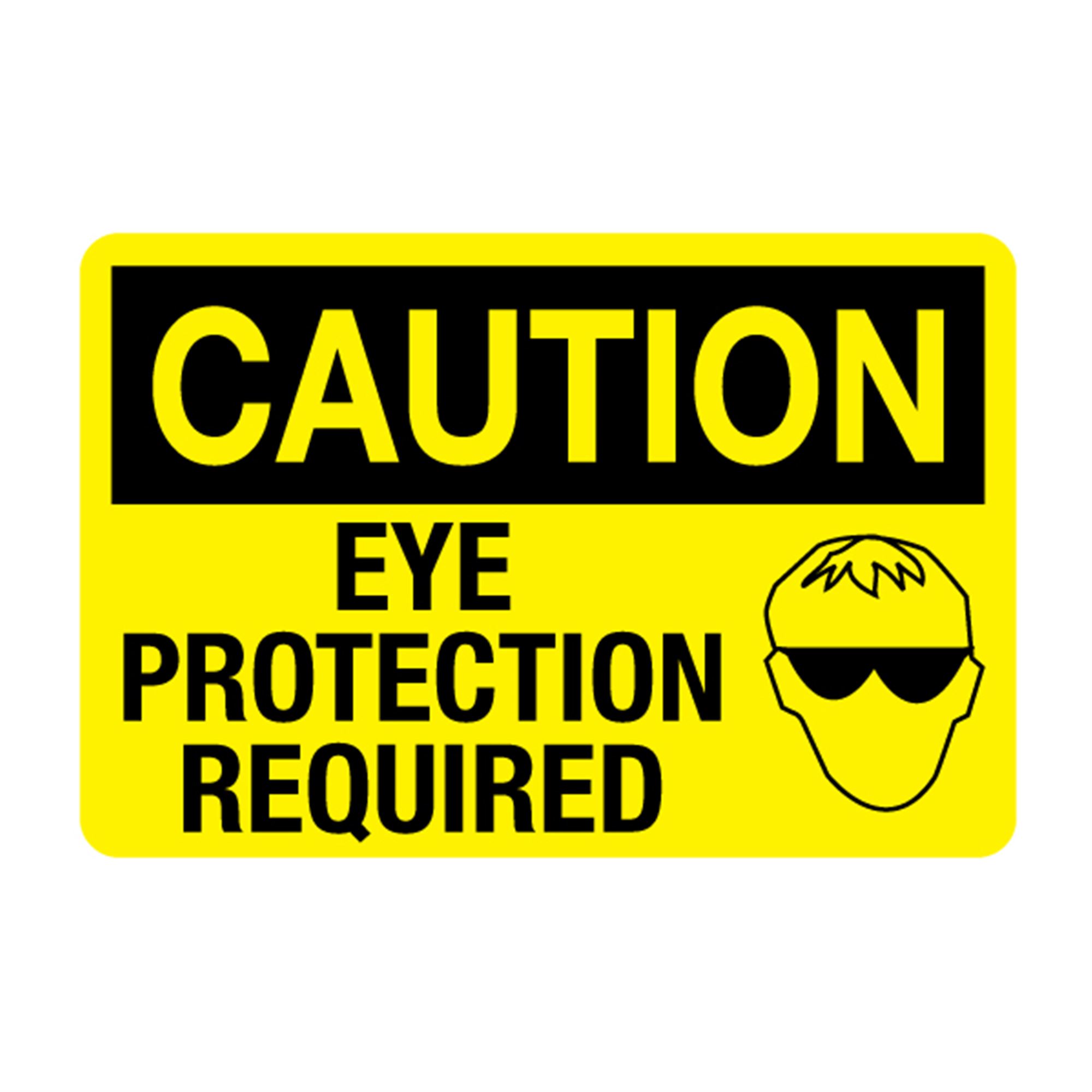 Caution Eye Protection Required Decal | Carlton Industries