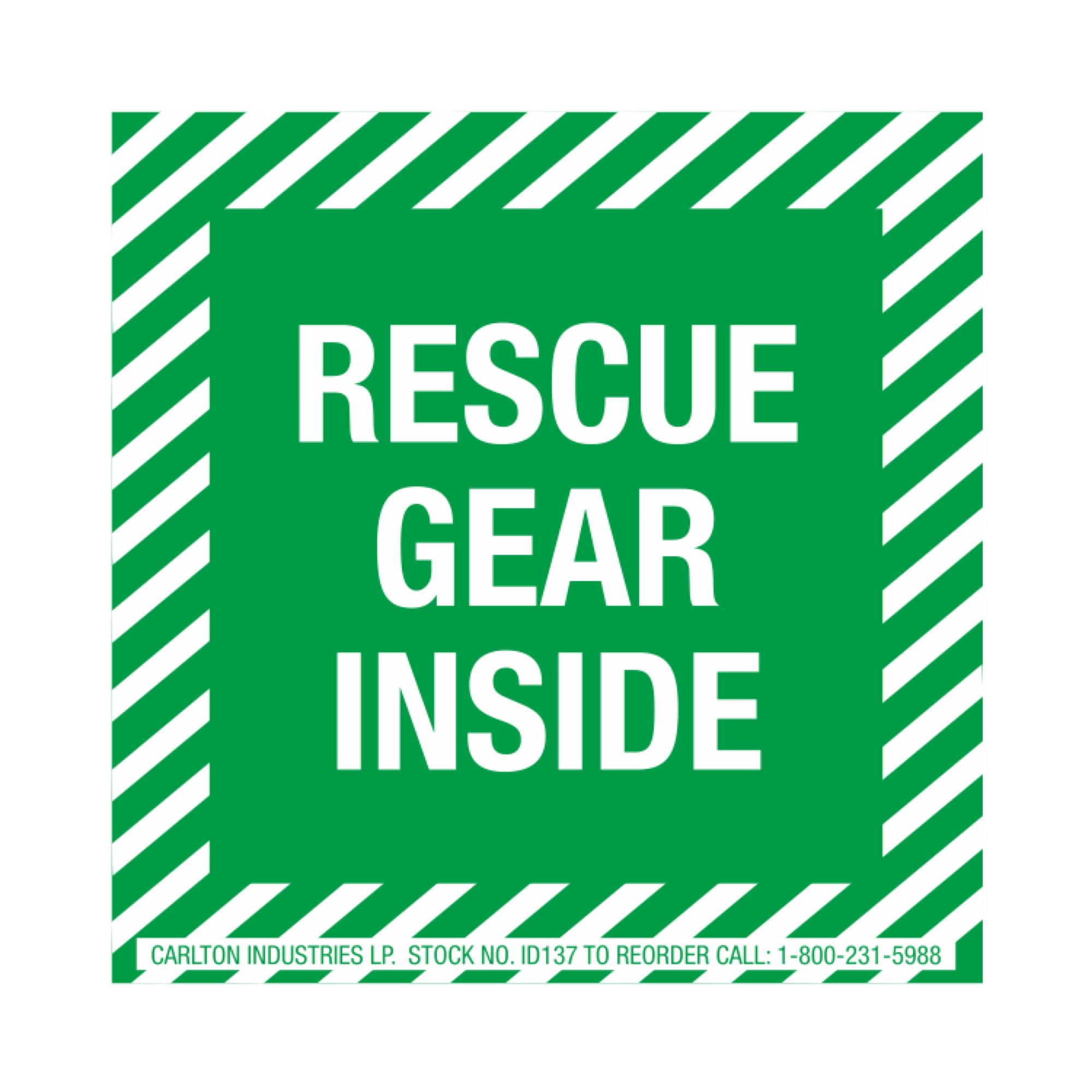 Rescue Gear Inside - Decal | Carlton Industries