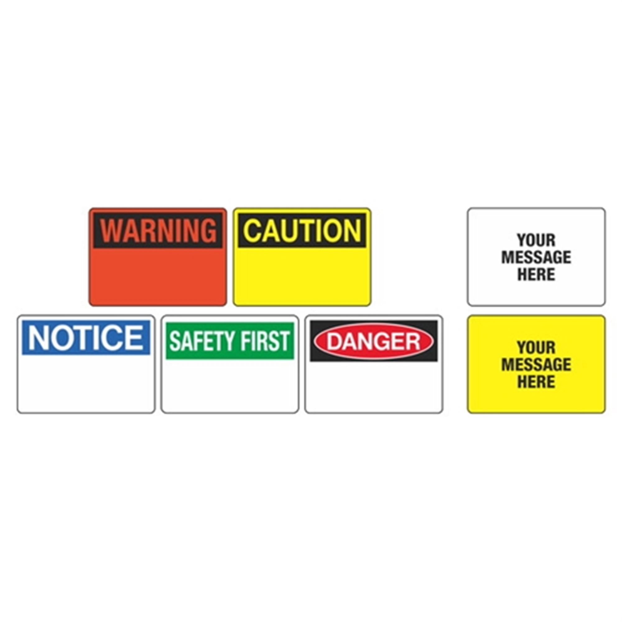 Custom Worded Jiffy Signs with OSHA Headers | Carlton Industries