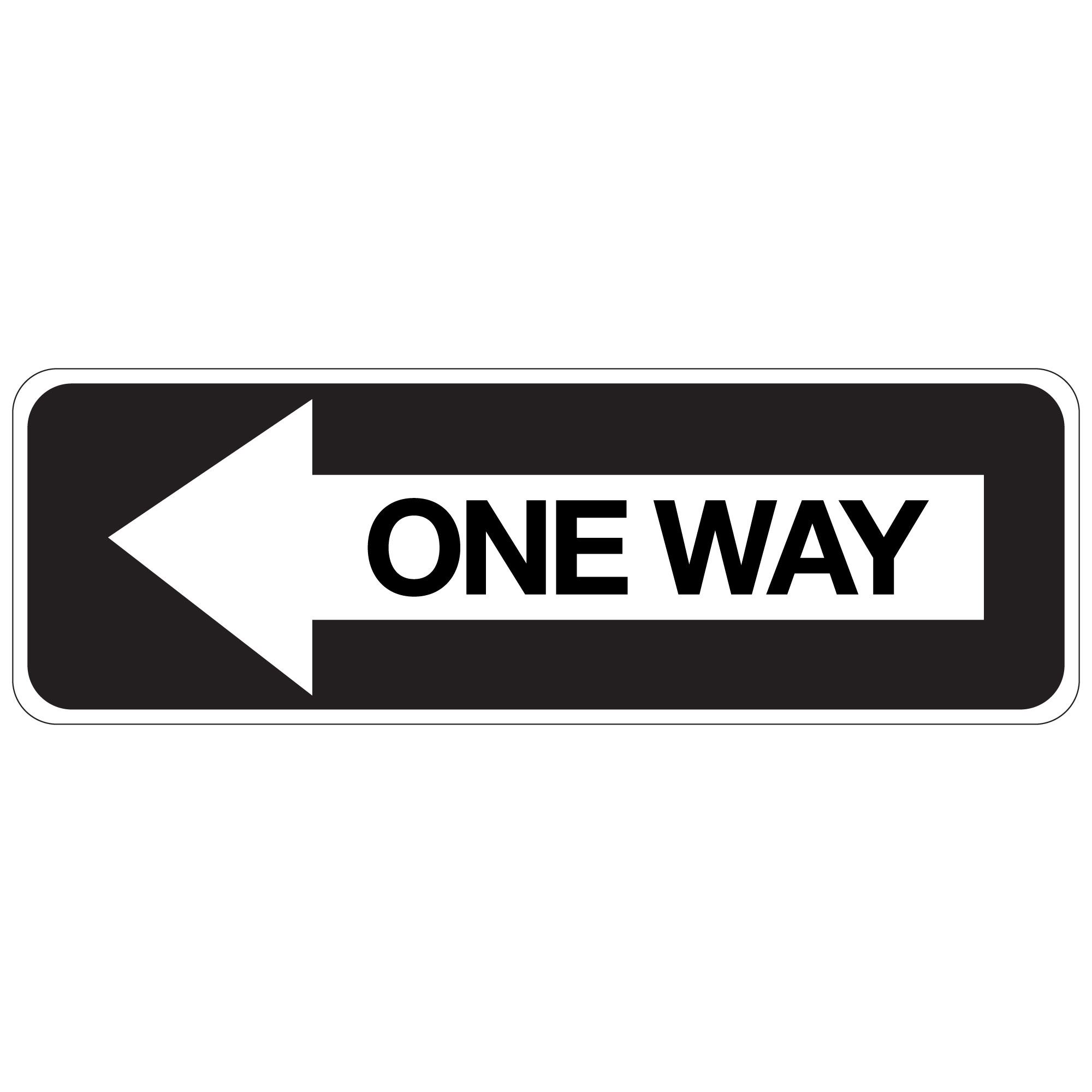One Way (Left Arrow) - Engineer Grade Reflective 12 x 36 | Carlton ...