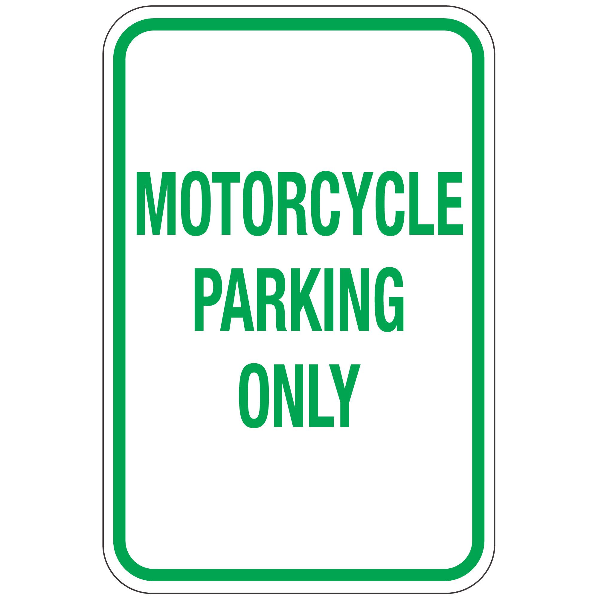 Motorcycle Parking Only Sign 12