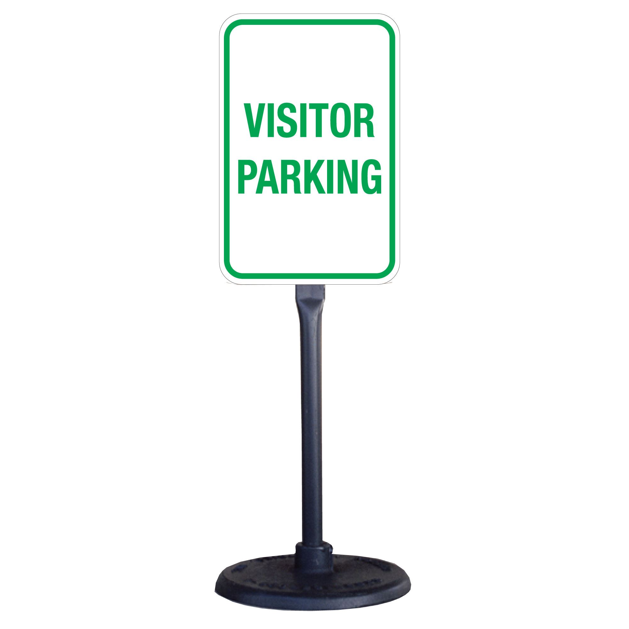 Visitor Parking Sign w/Portable Stanchion | Carlton Industries