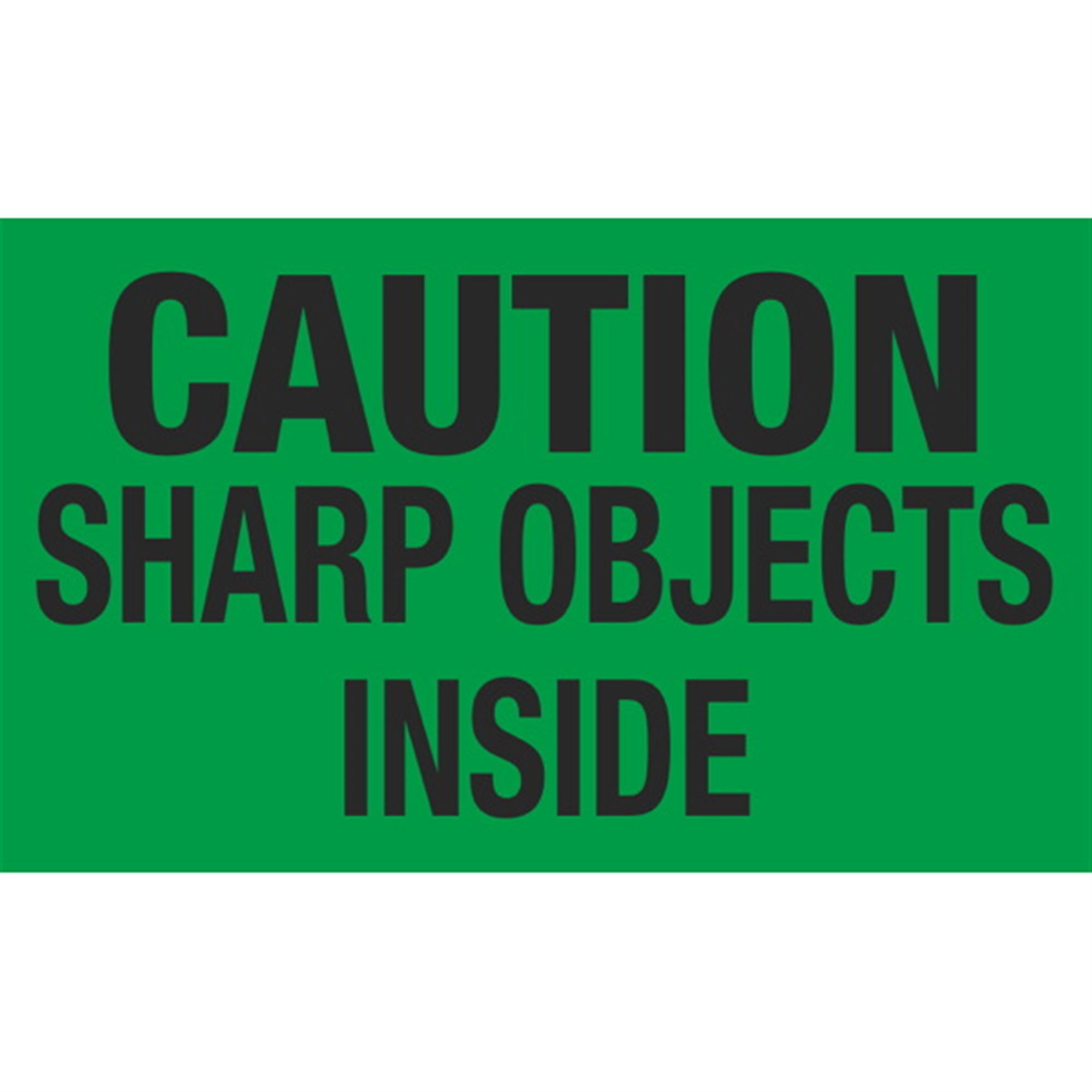 Caution Sharp Objects Inside - Handling Label | Carlton Industries