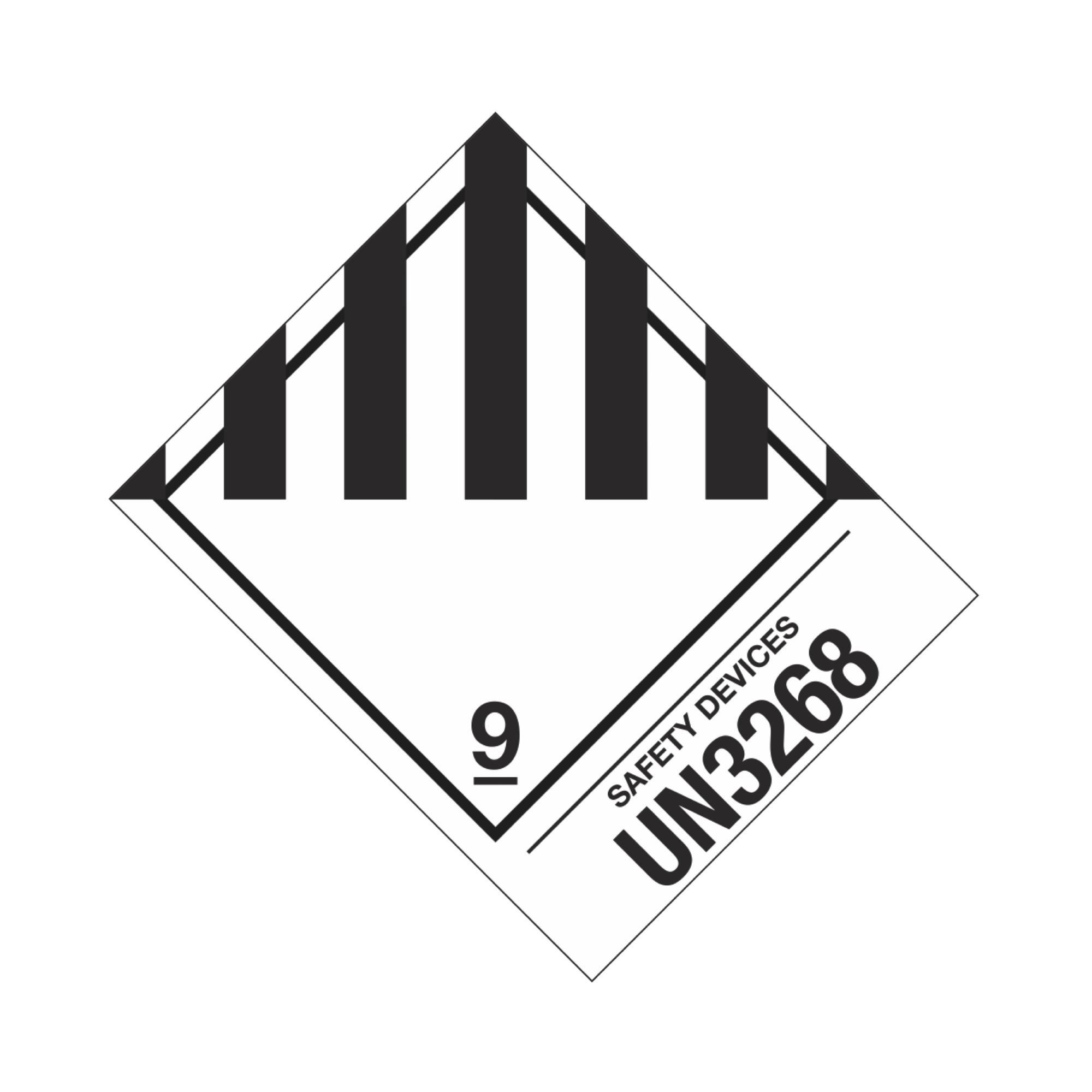 Hazmat Shipping Labels - Air Bag Modules, Pyrotechnic - UN3268 - Class ...