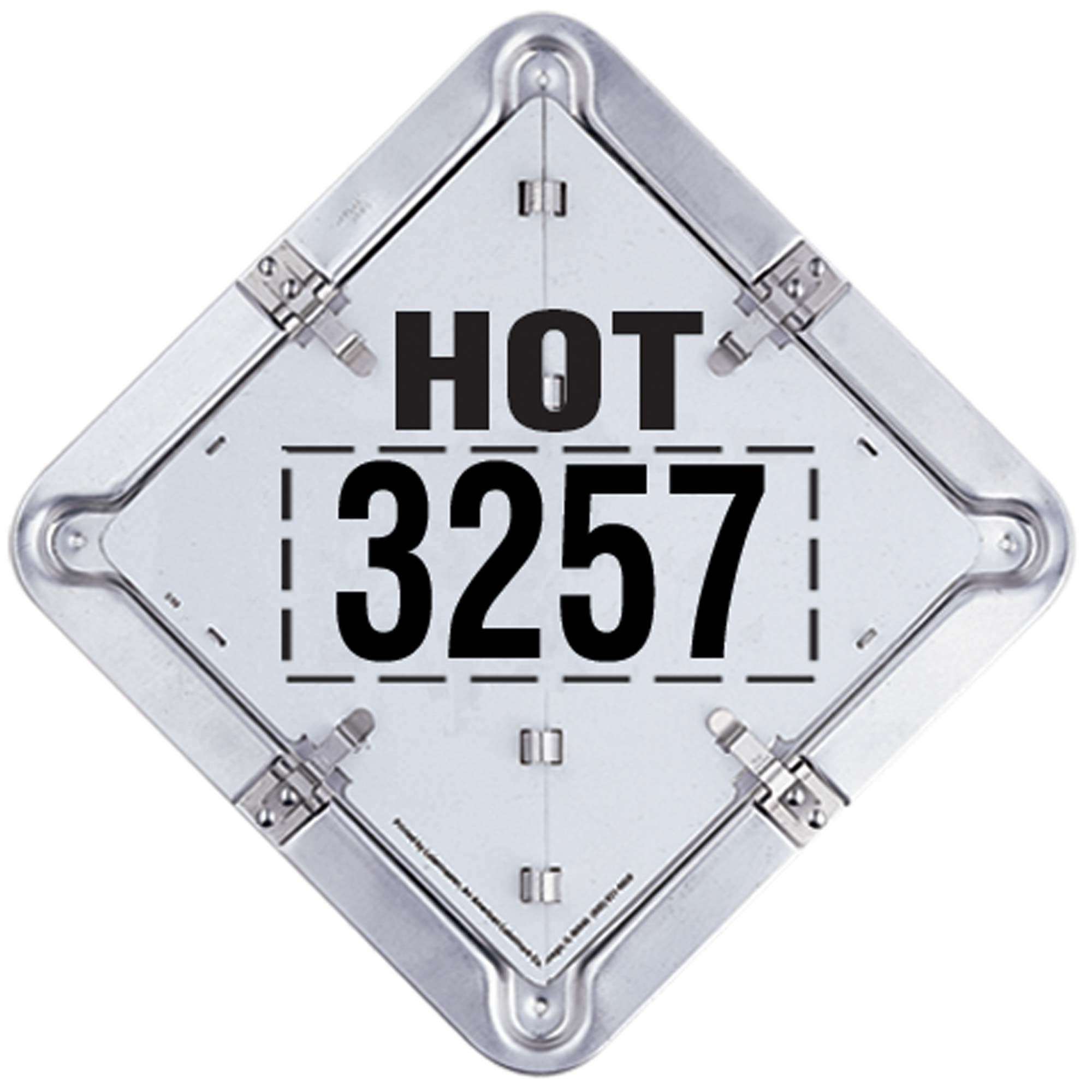 Spacemaster® HOT Markings Metal Flip Placard- HOT 3257, Blank