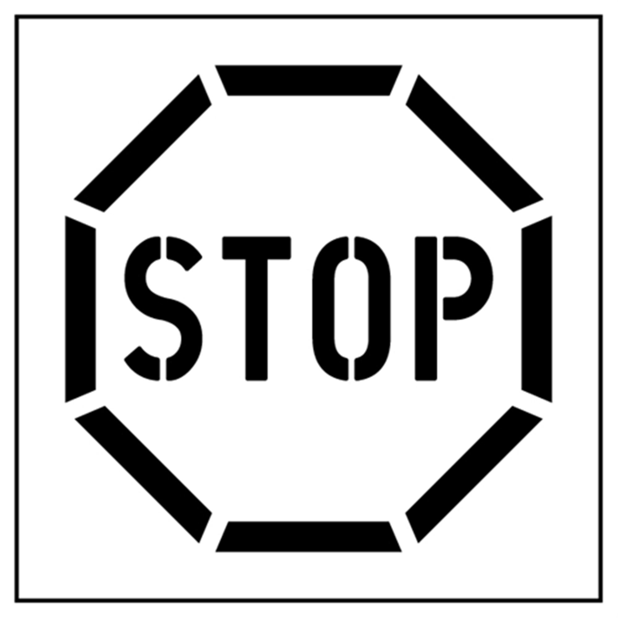 Stop Parking Stencil - 42 in. x 48 in. | Carlton Industries