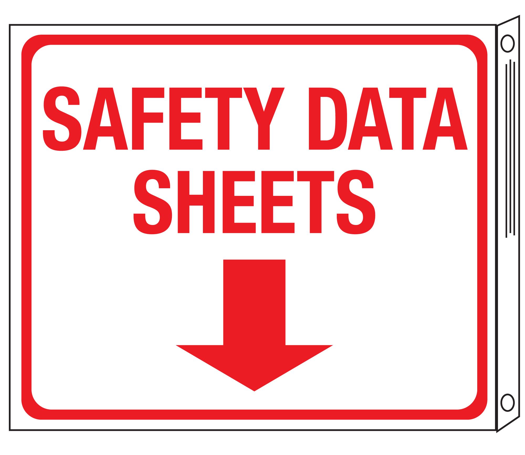 SDS Wall Signs - Safety Data Sheets Flange Sign 10x12