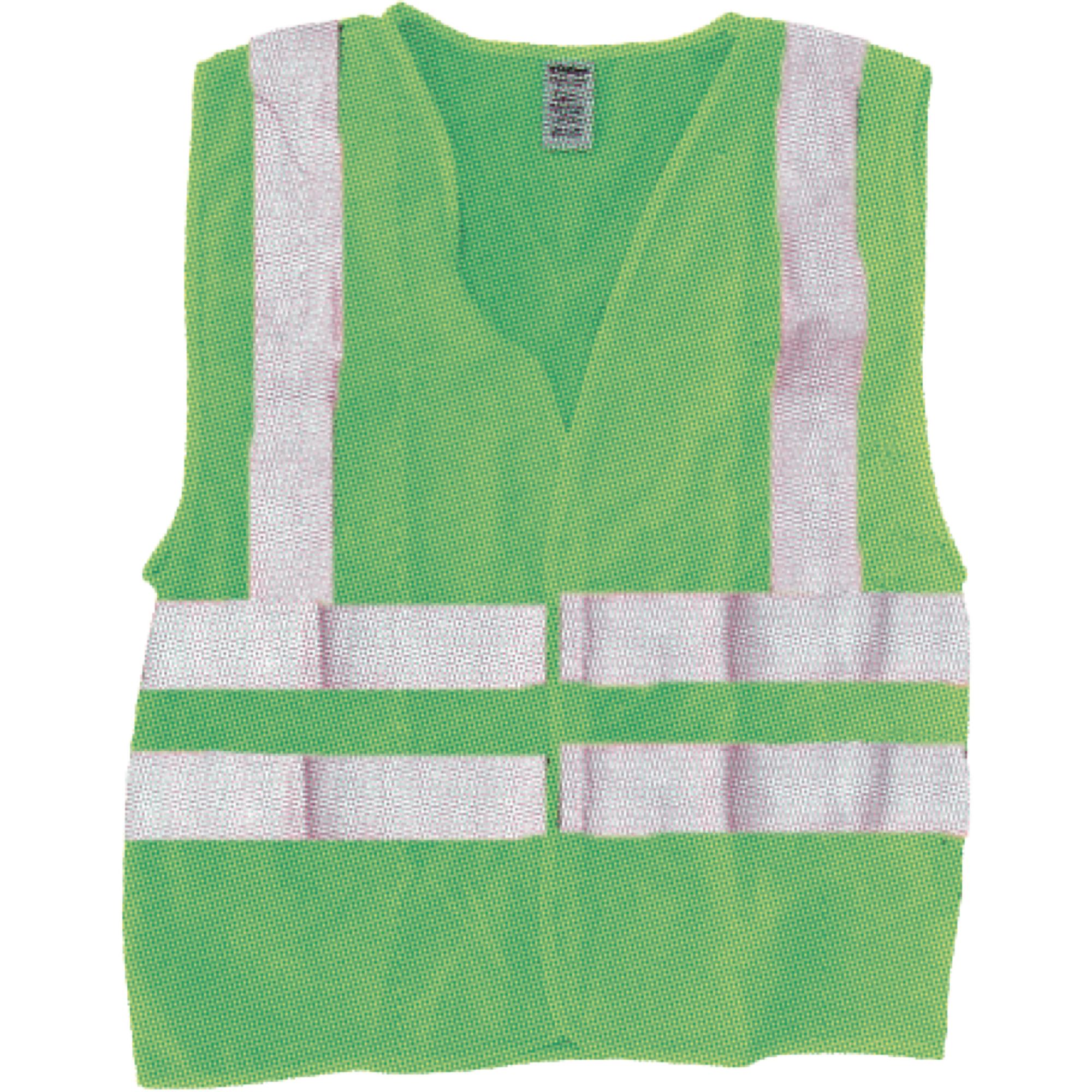 ANSI Class 2 Standard Solid Safety Vest Fluorescent Green Vest