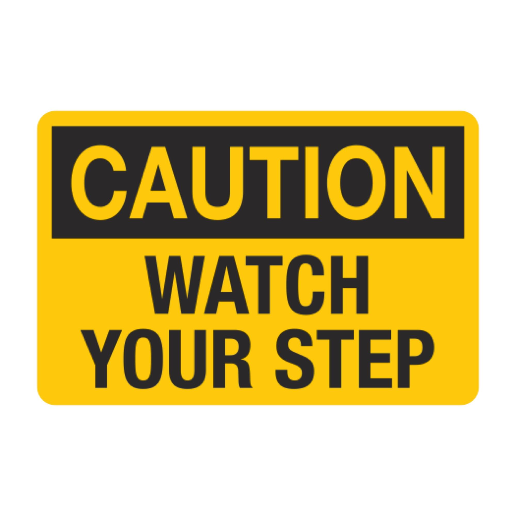 Caution Watch Your Step Decal | Carlton Industries