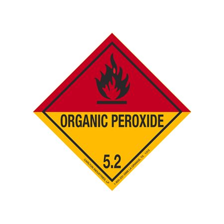 Organic Peroxide Shipping Label Carlton Industries