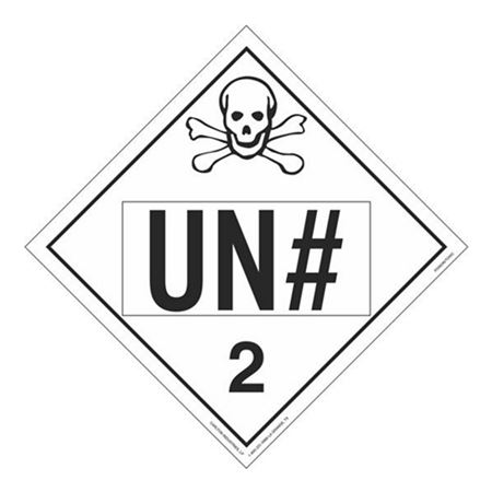 Hazmat Placards with I.D. Numbers - Poison Gas Special