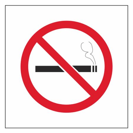 Hazard Symbol Decal - No Smoking - 3/4"