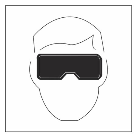 Hazard Symbol Decal - Goggles - 1"