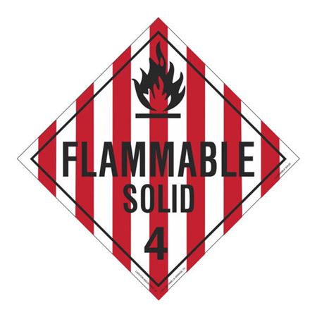 Class 4 - Flammable Solid Worded Placard | Carlton Industries