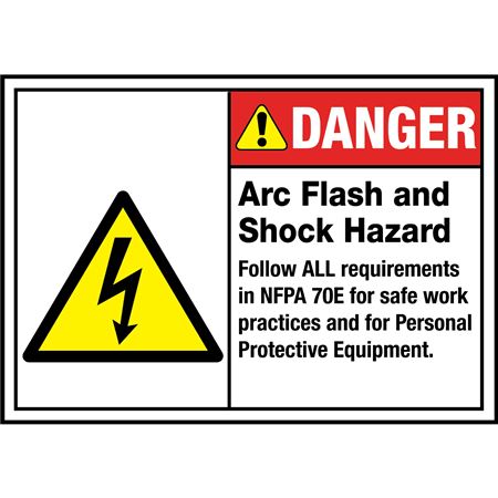 Danger Arc Flash/Shock Hazard 3 1/2 x 5 - Decal