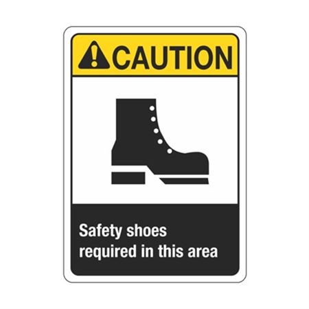 Caution Safety Shoes Required In This Area Sign | Carlton Industries