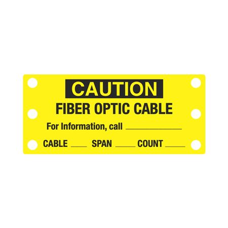 Caution Fiber Optic Cable Information Self-Locking Cable Marker