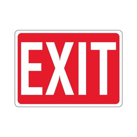 EXIT (White Text on Red) Sign | Carlton Industries