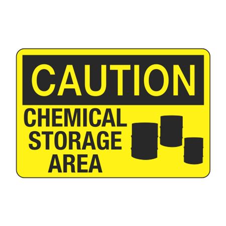 Caution Chemical Storage Area Decal 