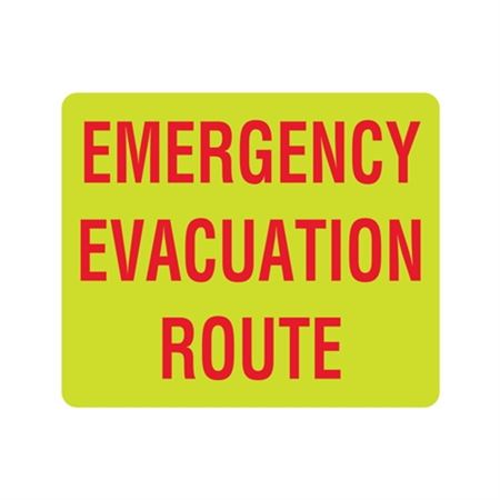 Luminescent Emergency Evacuation Route 10x12 Sign | Carlton Industries