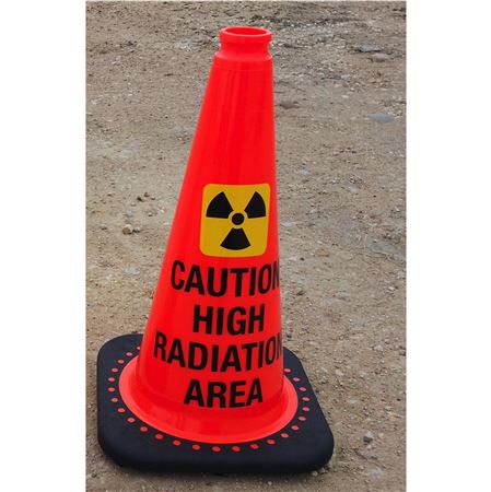 Caution High Radiation Area Traffic Cone