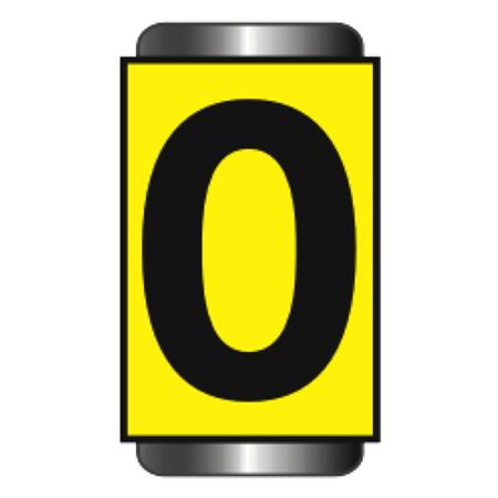 Pole and Cable Markers - 1" Yellow Horizontal