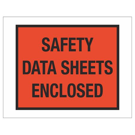 Packing List Envelope - Safety Data Sheets Enclosed