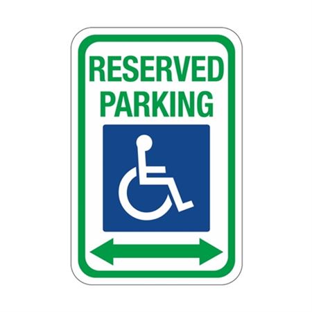 Reserved Parking With Symbol And Arrows Sign 