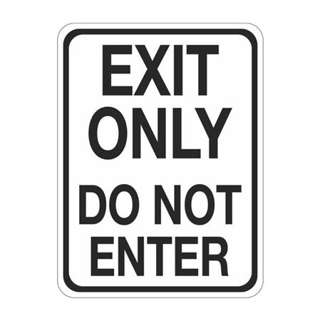 Exit Only Do Not Enter Sign 18 x 24 | Carlton Industries