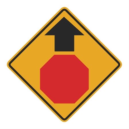 Stop Sign Ahead (Graphic) Sign 24