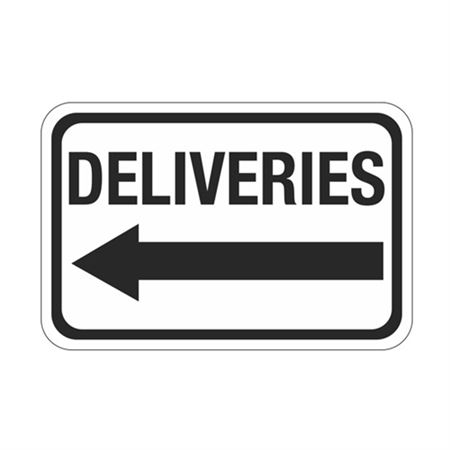 Deliveries Arrow - Left Sign 12 x 18 | Carlton Industries