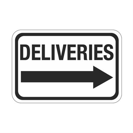 Deliveries Arrow - Right Sign | Carlton Industries