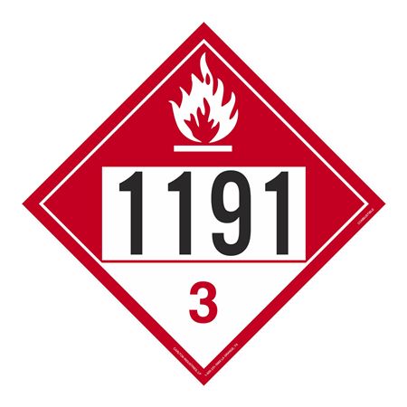 UN#1191 Combustible Stock Numbered Placard