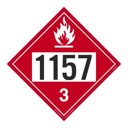 UN#1157 Flammable Stock Numbered Placard