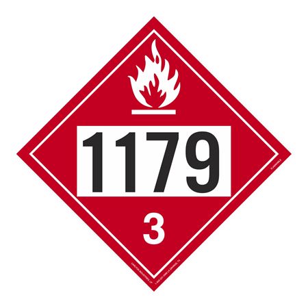 UN#1179 Flammable Liquid Numbered Placard