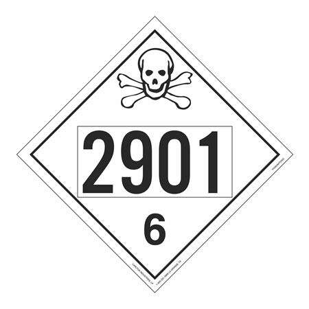 UN#2901 Poison Stock Numbered Placard