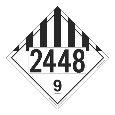UN#2448 Class 9 Stock Numbered Placard