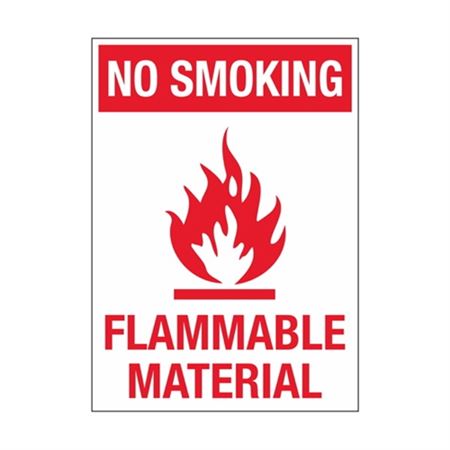 No Smoking Flammable Material Sign | Carlton Industries