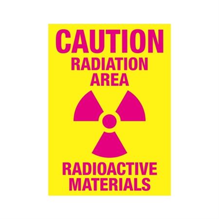 Caution Radiation Area Radioactive Materials Sign