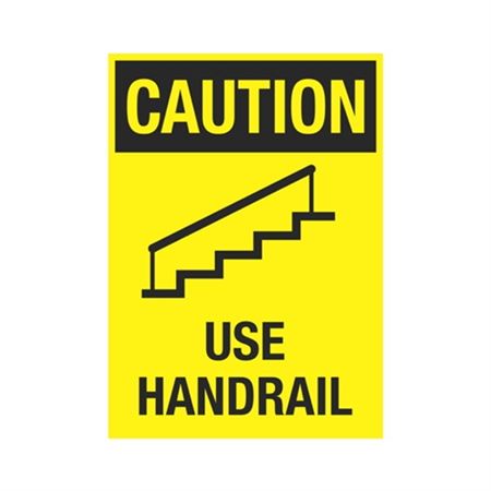 Caution Use Handrail Sign | Carlton Industries