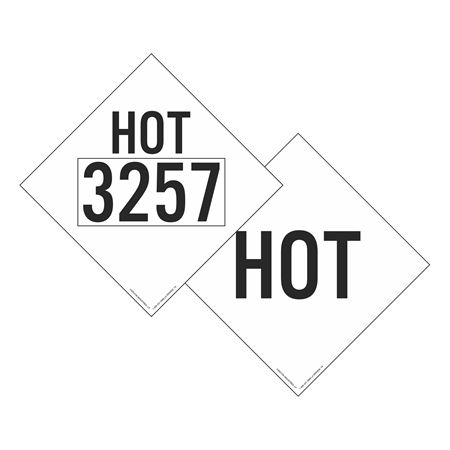 Placard Two-Sided HOT/HOT 3257