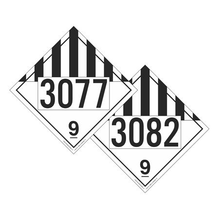 Placard Two-Sided Class 9 3077/Class 9 3082